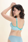 Zivame Double Layered Non Wired 3/4th Coverage Bra - Dark Blue Floral — thumbnail 3